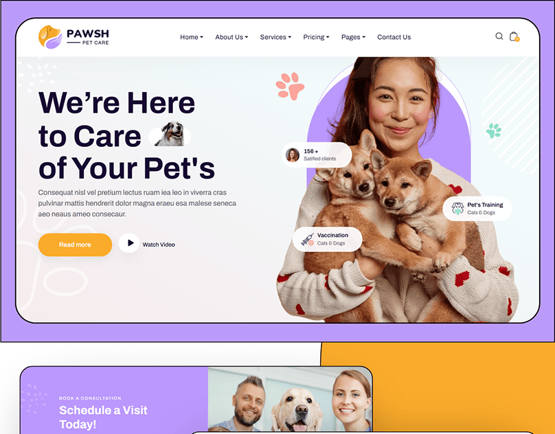 Petcare-Website-Design